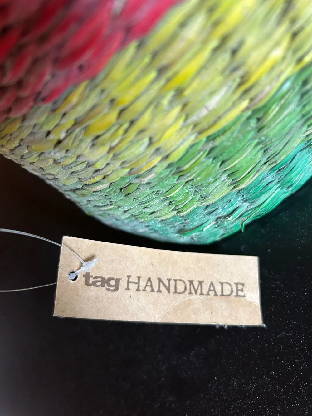 Tag Handwoven Seagrass Basket in Natural, Pink, Yellow, Green, Teal